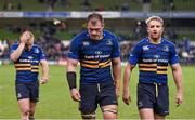 19 December 2015; Leinster's Rhys Ruddock, Ian Madigan, left, and Luke Fitzgerald following their side's defeat. European Rugby Champions Cup, Pool 5, Round 4, Leinster v RC Toulon. Aviva Stadium, Lansdowne Road, Dublin. Picture credit: Stephen McCarthy / SPORTSFILE