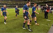 19 December 2015; Dejected Leinster players including Rhys Ruddock, centre right, Ian Madigan, left, and Luke Fitzgerald, right, after the final whistle. European Rugby Champions Cup, Pool 5, Round 4, Leinster v RC Toulon. Aviva Stadium, Lansdowne Road, Dublin. Picture credit: Matt Browne / SPORTSFILE