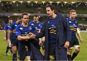 19 December 2015; Eoin Reddan, left, and Mike McCarthy, Leinster, following their side's defeat. European Rugby Champions Cup, Pool 5, Round 4, Leinster v RC Toulon. Aviva Stadium, Lansdowne Road, Dublin. Picture credit: Stephen McCarthy / SPORTSFILE