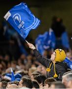 19 December 2015; A Leinster supporter waves a flag. European Rugby Champions Cup, Pool 5, Round 4, Leinster v RC Toulon. Aviva Stadium, Lansdowne Road, Dublin. Picture credit: Seb Daly / SPORTSFILE