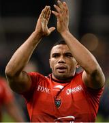 19 December 2015; Bryan Habana, Toulon, claps Toulon supporters following his team's victory over Leinster. European Rugby Champions Cup, Pool 5, Round 4, Leinster v RC Toulon. Aviva Stadium, Lansdowne Road, Dublin. Picture credit: Seb Daly / SPORTSFILE