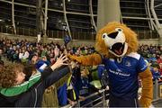 19 December 2015; Leinster supporters with Leo the Lion at the European Rugby Champions Cup, Pool 5, Round 4, clash between Leinster and RC Toulon at the Aviva Stadium, Lansdowne Road, Dublin. Picture credit: Matt Browne / SPORTSFILE