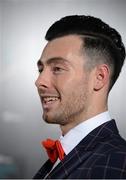 19 December 2015; Former Dundalk and current Brighton & Hove Albion footballer Richie Towell, who was nominated for the RTÉ Sports Person of the Year award, at the RTÉ Sports Awards 2015. RTÉ, Donnybrook, Dublin. Picture credit: Piaras Ó Mídheach / SPORTSFILE
