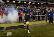 19 December 2015; Mike McCarthy, Leinster, runs out ahead of the game. European Rugby Champions Cup, Pool 5, Round 4, Leinster v RC Toulon. Aviva Stadium, Lansdowne Road, Dublin. Picture credit: Stephen McCarthy / SPORTSFILE