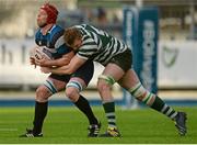 20 December 2015; Eoghan Nihill, Wanderers, is tackled by Dan Mannion, Greystones. Bank of Ireland Senior League Shield Final, Greystones RFC v Wanderers. Donnybrook, Dublin. Picture credit: Piaras Ó Mídheach / SPORTSFILE