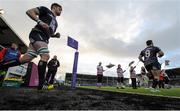20 December 2015; Connacht players Sean O'Brien, left, and Caolin Blade, run out onto the field of play before the start of the match. European Rugby Challenge Cup, Pool 1, Round 4, Newcastle Falcons v Connacht. Kingston Park, Newcastle, England. Picture credit: Seb Daly / SPORTSFILE