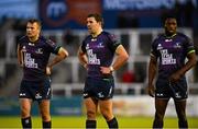 20 December 2015; Connacht's Jack Carty, Craig Ronaldson and Niyi Adeolokun. European Rugby Challenge Cup, Pool 1, Round 4, Newcastle Falcons v Connacht. Kingston Park, Newcastle, England. Picture credit: Seb Daly / SPORTSFILE