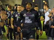 20 December 2015; Connacht captain George Naoupu leads his players through a tunnel made by Newcastle Falcons' players after the final whistle. European Rugby Challenge Cup, Pool 1, Round 4, Newcastle Falcons v Connacht. Kingston Park, Newcastle, England. Picture credit: Seb Daly / SPORTSFILE