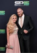 20 December 2015; Boxer Tyson Fury and his wife Paris arrives to BBC Sports Personality of the Year 2015 at the Titanic Belfast, Titanic Quarter, Olympic Way, Belfast, Co Antrim. Picture credit: Stephen McCarthy / SPORTSFILE