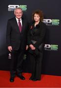 20 December 2015; Deputy first minister for Northern Ireland Martin McGuinness and sport minister Caral Ni Chuilin arrive to BBC Sports Personality of the Year 2015 at the Titanic Belfast, Titanic Quarter, Olympic Way, Belfast, Co Antrim. Picture credit: Stephen McCarthy / SPORTSFILE