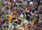 30 August 2009; Kerry's Seamus Scanlon, right, Donnacha Walsh, centre, and Darragh O Se, in action against Meath's Nigel Crawford, left, and Michael Burke. GAA All-Ireland Senior Football Championship Semi-Final, Kerry v Meath, Croke Park, Dublin. Picture credit: Brian Lawless / SPORTSFILE