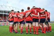 18 September 2009; The Munster team gather together in a huddle after the game. U19 Interprovincial, Munster v Leinster, Thomond Park, Limerick. Picture credit: Diarmuid Greene / SPORTSFILE