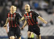 18 September 2009; Paul Keegan, right, Bohemians, celebrates after scoring his side's first goal with team-mate Glenn Cronin. League of Ireland Premier Division, Bohemians v Dundalk, Dalymount Park, Dublin. Picture credit: David Maher / SPORTSFILE