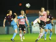 18 September 2009; Barry Molloy, Derry City, in action against Brendan McGill, Drogheda United. League of Ireland Premier Division, Drogheda United v Derry City, United Park, Drogheda, Co. Louth. Photo by Sportsfile