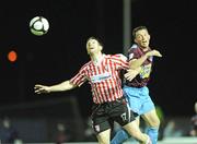18 September 2009; Barry Molloy, Derry City, in action against Brian King, Drogheda United. League of Ireland Premier Division, Drogheda United v Derry City, United Park, Drogheda, Co. Louth. Photo by Sportsfile