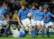 18 September 2009; Leinster's Malcolm O'Kelly on the attack. Celtic League, Neath Swansea Ospreys v Leinster, Liberty Stadium, Swansea, Wales. Picture credit: Steve Pope / SPORTSFILE