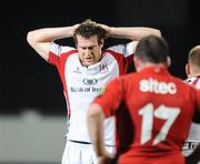 18 September 2009; A dejected Neil McComb, Ulster, at the end of the match. Celtic League, Ulster v Edinburgh, Ravenhill, Belfast, Co. Antrim. Picture credit: Oliver McVeigh / SPORTSFILE