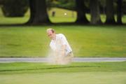 16 September 2009; Joe Lyons, Galway Golf Club, Co. Galway, plays from a bunker on the 18th during the Bulmers Barton Shield Semi-Final. Bulmers Cups and Shields Finals 2009, Tullamore Golf Club, Brookfield, Tullamore, Co. Offaly. Picture credit: Ray McManus / SPORTSFILE