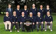 16 September 2009; The Youghal Golf Club team, Youghal Co Cork, who were defeated by Kilkenny in the Bulmers Barton Shield Semi-Final, back row left to right, Marcus Goodwin, Bulmers, Willie Jones, Colin Donoghue, Ger Ahern, Karl O’Flynn, Steven Prendergast. Front row left to right, Jimmy Coleman, Vice Captain, Tommy Kennefick, Austin Keeffe, Captain, John Greene, Team Manager, Larry Cunningham, President and Darren O’Sullivan. Bulmers Cups and Shields Finals 2009, Tullamore Golf Club, Brookfield, Tullamore, Co. Offaly. Picture credit: Ray McManus / SPORTSFILE