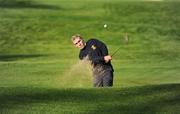 17 September 2009; Kieran Sweeney, Letterkenny Golf Club, Co. Donegal, plays from a bunker on the 2nd during the Magners Pierce Purcell Shield Semi-Final. Magners Cups and Shields Finals 2009, Tullamore Golf Club, Brookfield, Tullamore, Co. Offaly. Picture credit: Ray McManus / SPORTSFILE