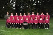 17 September 2009; Corrstown Golf Club, who were defeated by Douglas Golf Club in the Bulmers Pierce Purcell Semi-Final, back row from left to right, Barry Moran, Bulmers, James Lowe, Paul O’Kane, John Dowling, John Rafferty, Tony Merrigan, Fran Lawlor, Joe O’Dwyer, Jerry Burns, Ciaran Connelley. Front row from left to right, Gerry Finnerty, Arthur Browne, Gary Beagan, Jim Cowley, Bruce Hetherington, captain, Tony Barrett, team captain, Nicky Hubbard, Garlath Beagan and Eamon Hennessey. Bulmers Cups and Shields Finals 2009, Tullamore Golf Club, Brookfield, Tullamore, Co. Offaly. Picture credit: Ray McManus / SPORTSFILE