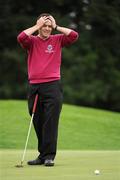 18 September 2009; Jarlath Beagan, Corrstown Golf Club, reacts to missing a putt on the 19th during the Bulmers Pierce Purcell Shield Final. Bulmers Cups and Shields Finals 2009, Tullamore Golf Club, Brookfield, Tullamore, Co. Offaly. Picture credit: Ray McManus / SPORTSFILE