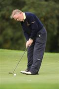 19 September 2009; Dennis Corrigan, Nenagh Golf Club, putting on the 12th green during the Bulmers Jimmy Bruen Shield Final. Bulmers Cups and Shields Finals 2009, Tullamore Golf Club, Brookfield, Tullamore, Co. Offaly. Picture credit: Ray McManus / SPORTSFILE