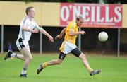 19 September 2009; Conor O'Hagan, Clonduff, Co. Down, in action against Gary O'Cuana, Cluain Eri Ut Raithile, Co. Tyrone. Oneills.com Kilmacud Crokes All-Ireland Football Sevens Tournament. Clonduff v Cluain Eri Ut Raithile, The competition, now in its 37th year, attracted top club teams from all over Ireland and provided a day of fantastic football for GAA fans. Kilmacud Crokes GAA Club, Stillorgan, Co. Dublin. Picture credit: Matt Browne / SPORTSFILE