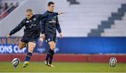 13 December 2015; Ian Madigan and Jonathan Sexton, Leinster. European Rugby Champions Cup,  Pool 5, Round 3, RC Toulon v Leinster. Stade Felix Mayol, Toulon, France. Picture credit: Seb Daly / SPORTSFILE