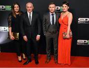 20 December 2015; Barry McGuigan and his wife Sandra and Carl Frampton and his wife Christine arrive to BBC Sports Personality of the Year 2015 at the Titanic Belfast, Titanic Quarter, Olympic Way, Belfast, Co Antrim. Picture credit: Stephen McCarthy / SPORTSFILE