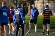 21 December 2015; Leinster head coach Leo Cullen talks to his players during squad training. Leinster Rugby Squad Training. Rosemount, UCD, Belfield, Dublin. Picture credit: Seb Daly / SPORTSFILE
