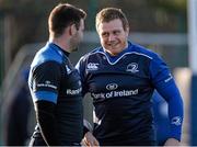 21 December 2015; Leinster's Sean Cronin, right, talking with Fergus McFadden during squad training. Leinster Rugby Squad Training. Rosemount, UCD, Belfield, Dublin. Picture credit: Seb Daly / SPORTSFILE