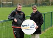 23 December 2015; Munster head coach Anthony Foley and Ronan O'Gara after squad training. Ronan O'Gara was in attendance in CIT today in further promoting Crumlin's no.10 Fund and Munster Rugby's support of their nominated charity - Children's Medical & Research Foundation, Crumlin. Munster Rugby Squad Training. CIT, Bishopstown, Cork.  Picture credit: Diarmuid Greene / SPORTSFILE