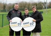 23 December 2015; Munster head coach Anthony Foley, and Ronan O'Gara along with Adam Whelan, from Dublin, a patient of Our Lady's Children's Hospital, Crumlin. Ronan O'Gara was in attendance in CIT today in further promoting Crumlin's no.10 Fund and Munster Rugby's support of their nominated charity - Children's Medical & Research Foundation, Crumlin. Munster Rugby Squad Training. CIT, Bishopstown, Cork.  Picture credit: Diarmuid Greene / SPORTSFILE