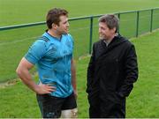 23 December 2015; Munster's CJ Stander and Ronan O'Gara in conversation after squad training. Ronan O'Gara was in attendance in CIT today in further promoting Crumlin's no.10 Fund and Munster Rugby's support of their nominated charity - Children's Medical & Research Foundation, Crumlin. Munster Rugby Squad Training & Press Conference. CIT, Bishopstown, Cork.  Picture credit: Diarmuid Greene / SPORTSFILE