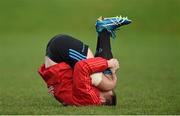 23 December 2015; Munster's Tommy O'Donnell stretches during squad training. Munster Rugby Squad Training. CIT, Bishopstown, Cork.  Picture credit: Diarmuid Greene / SPORTSFILE