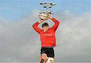 23 December 2015; Munster's Jack O'Donoghue wins possession in a lineout during squad training. Munster Rugby Squad Training. CIT, Bishopstown, Cork. Picture credit: Diarmuid Greene / SPORTSFILE