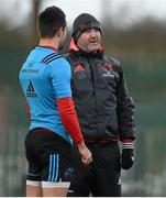 23 December 2015; Munster head coach Anthony Foley in conversation with Conor Murray before squad training. Munster Rugby Squad Training. CIT, Bishopstown, Cork. Picture credit: Diarmuid Greene / SPORTSFILE