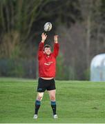 23 December 2015; Munster's Mike Sherry throws into a lineout during squad training. Munster Rugby Squad Training. CIT, Bishopstown, Cork.  Picture credit: Diarmuid Greene / SPORTSFILE