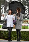 26 December 2015; Sisters Christine, left, and Elaine Furness from Clontarf at the races. Leopardstown Christmas Racing Festival, Leopardstown Racecourse, Dublin. Picture credit: Cody Glenn / SPORTSFILE