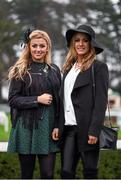 26 December 2015; Racegoers Katie, left, and Lisa Quinn, both from Malahide, Co. Dublin, at the races. Leopardstown Christmas Racing Festival, Leopardstown Racecourse, Dublin. Photo by Sportsfile