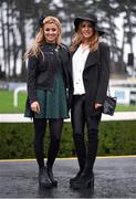 26 December 2015; Racegoers Katie, left, with Lisa Quinn, from Malahide, Co. Dublin, at the races. Leopardstown Christmas Racing Festival, Leopardstown Racecourse, Dublin. Photo by Sportsfile