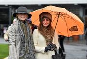 26 December 2015; Racegoer and sisters Aisling and Rachel O'Farrell from Killmoganny, Co. Kilkenny, at the races. Leopardstown Christmas Racing Festival, Leopardstown Racecourse, Dublin. Picture credit: Matt Browne / SPORTSFILE