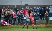 26 December 2015; Aidan Walsh, St Mary's, in action against Fergal Cronin, Waterville. South Kerry Senior Football Championship Final, St Mary's v Waterville. Páirc Chill Imeallach, Portmagee, Co. Kerry. Picture credit: Stephen McCarthy / SPORTSFILE