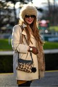 27 December 2015; Racegoer Lucy Neylon, from Co. Clare, at the races. Leopardstown Christmas Racing Festival, Leopardstown Racecourse, Dublin. Photo by Sportsfile