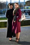 27 December 2015; Racegoers Deirdre Hussey, left, and Sinead Coughlin, both from Swords, Co. Dublin, at the races. Leopardstown Christmas Racing Festival, Leopardstown Racecourse, Dublin. Photo by Sportsfile