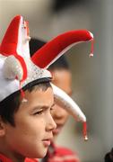 20 September 2009; A young Cork fan watches on ahead of the game. GAA Football All-Ireland Senior Championship Final, Kerry v Cork, Croke Park, Dublin. Picture credit: Stephen McCarthy / SPORTSFILE