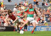 20 September 2009; Andrew Farrell, Mayo, in action against Andrew Murnin, Armagh. ESB GAA Football All-Ireland Minor Championship Final, Armagh v Mayo, Croke Park, Dublin. Picture credit: Pat Murphy / SPORTSFILE