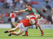 20 September 2009; Conor King, Armagh, in action against Michael Walsh, Mayo. ESB GAA Football All-Ireland Minor Championship Final, Armagh v Mayo, Croke Park, Dublin. Picture credit: Brendan Moran / SPORTSFILE