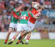 20 September 2009; Rory Grugan, Armagh, in action against Aidan Walsh and Danny Kirby, Mayo. ESB GAA Football All-Ireland Minor Championship Final, Armagh v Mayo, Croke Park, Dublin. Picture credit: Stephen McCarthy / SPORTSFILE